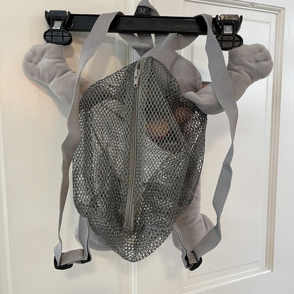 Vintage Chuck E Cheese Mesh Adjustable Gray Blue Backpack Bag Plush Prize 2002 - Picture 4 of 11